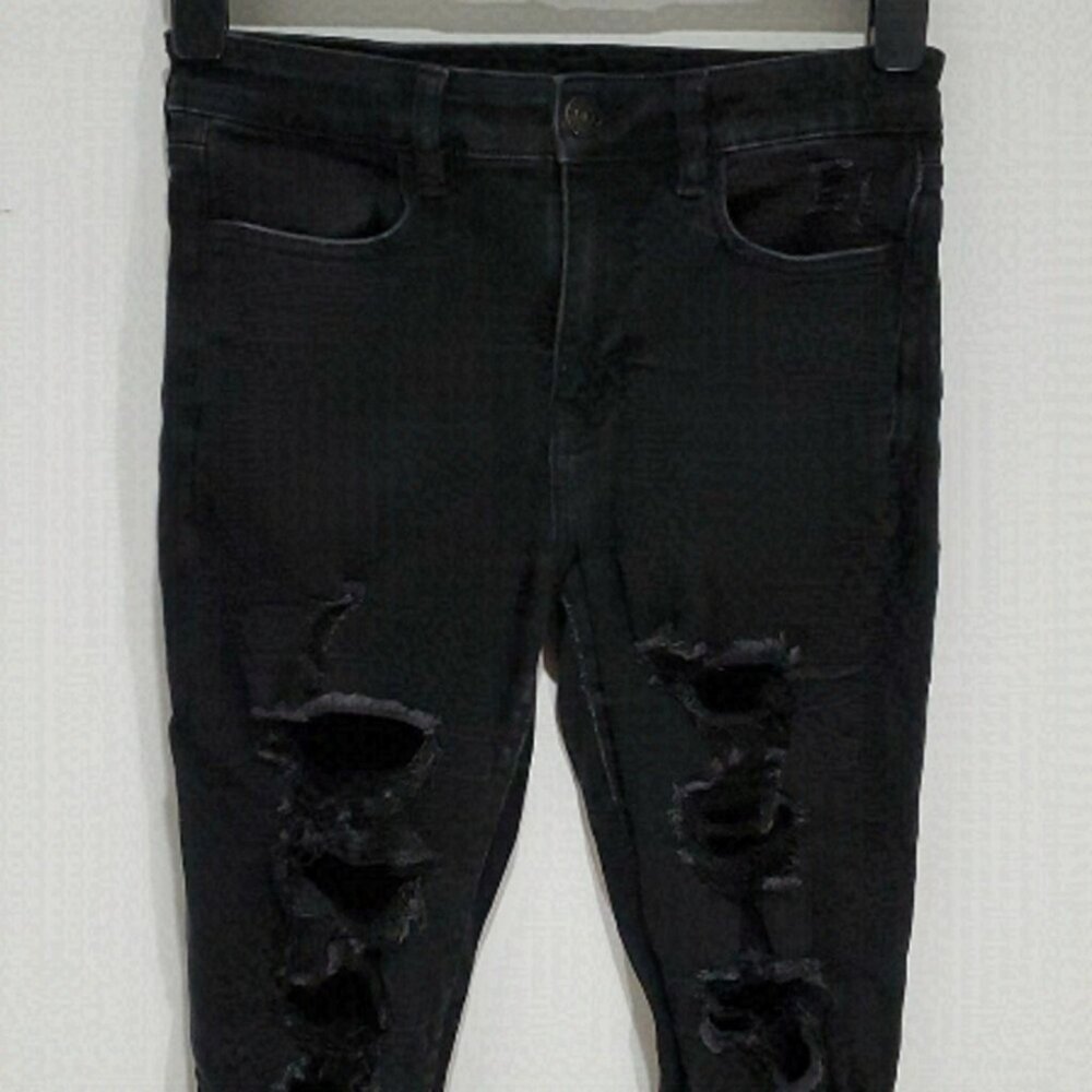 American Eagle black 28x28 next level stretch size 8 high rise jeggings